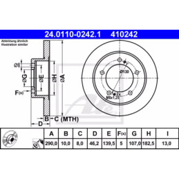 Stabdžių diskas  ATE 24.0110-0242.1