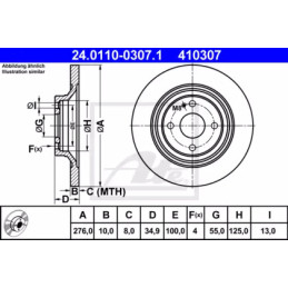 Stabdžių diskas  ATE 24.0110-0307.1