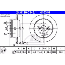 Stabdžių diskas  ATE 24.0110-0346.1