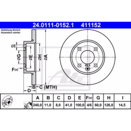 Stabdžių diskas  ATE 24.0111-0152.1