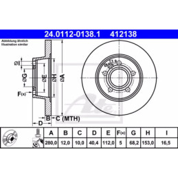 Stabdžių diskas  ATE 24.0112-0138.1