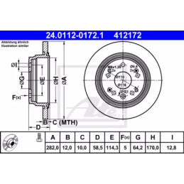 Stabdžių diskas  ATE 24.0112-0172.1