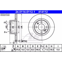 Stabdžių diskas  ATE 24.0114-0112.1