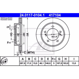 Stabdžių diskas  ATE 24.0117-0104.1