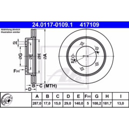 Stabdžių diskas  ATE 24.0117-0109.1