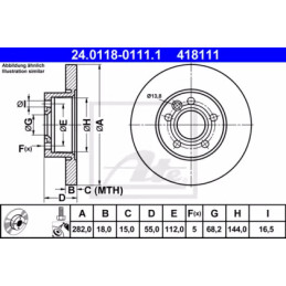 Stabdžių diskas  ATE 24.0118-0111.1