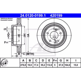 Stabdžių diskas  ATE 24.0120-0199.1
