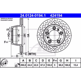 Stabdžių diskas  ATE 24.0124-0194.1