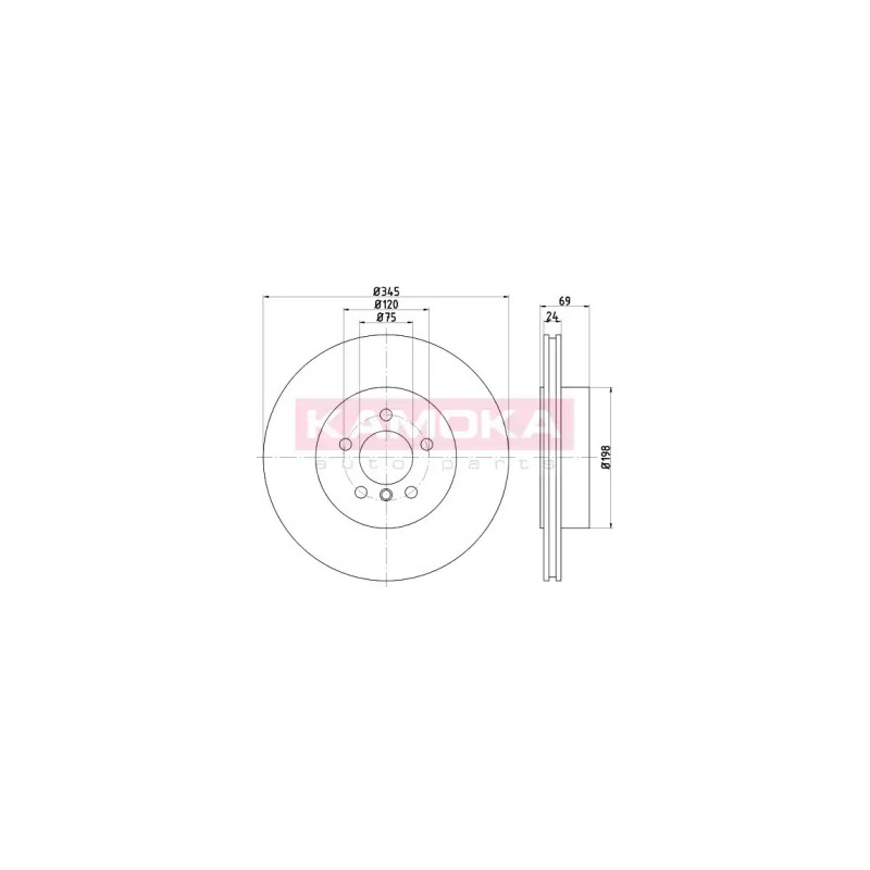 Stabdžių diskas KAMOKA 103248