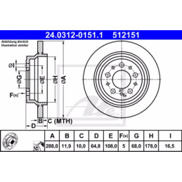 Stabdžių diskas  ATE 24.0312-0151.1