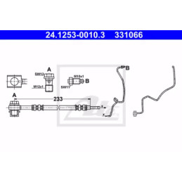 Stabdžių žarnelė  ATE 24.1253-0010.3