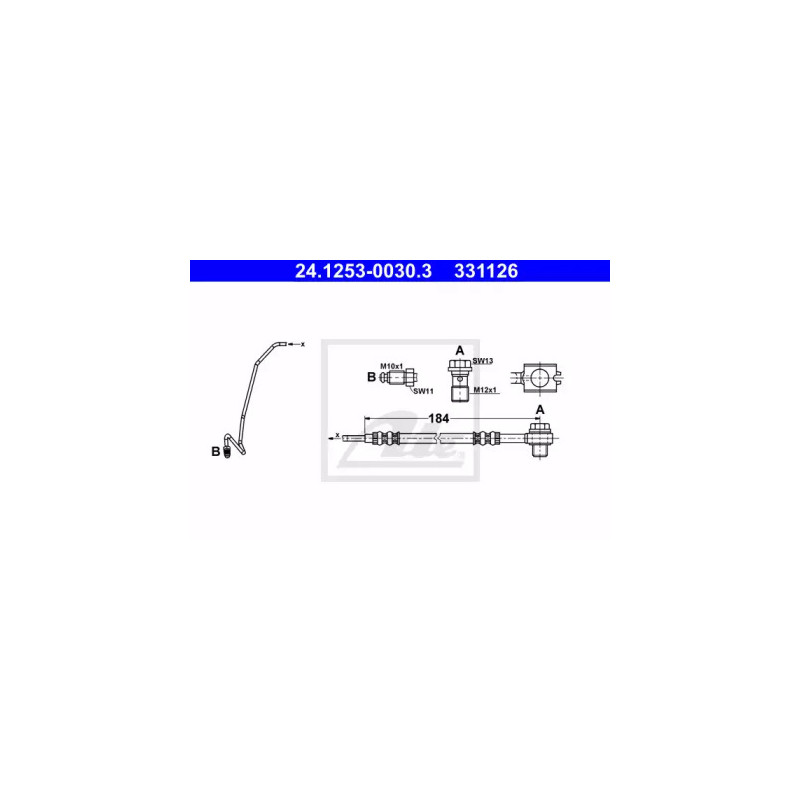 Stabdžių žarnelė  ATE 24.1253-0030.3