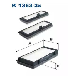 Salono filtras FILTRON K1363-3x