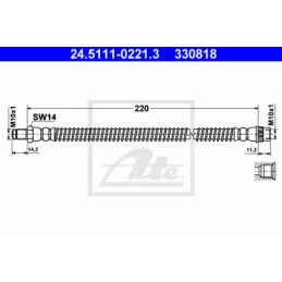 Stabdžių žarnelė  ATE 24.5111-0221.3