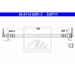 Stabdžių žarnelė  ATE 24.5112-0381.3