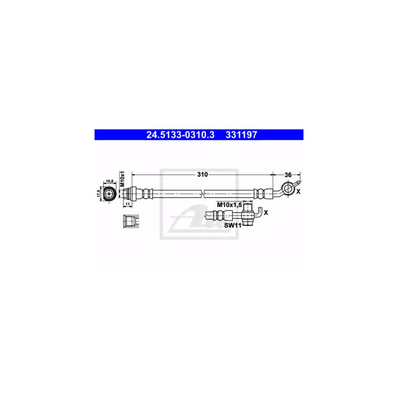 Stabdžių žarnelė  ATE 24.5133-0310.3