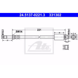 Stabdžių žarnelė  ATE 24.5137-0221.3