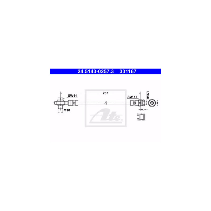 Stabdžių žarnelė  ATE 24.5143-0257.3