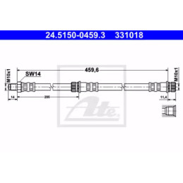 Stabdžių žarnelė  ATE 24.5150-0459.3