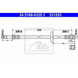 Stabdžių žarnelė  ATE 24.5166-0325.3