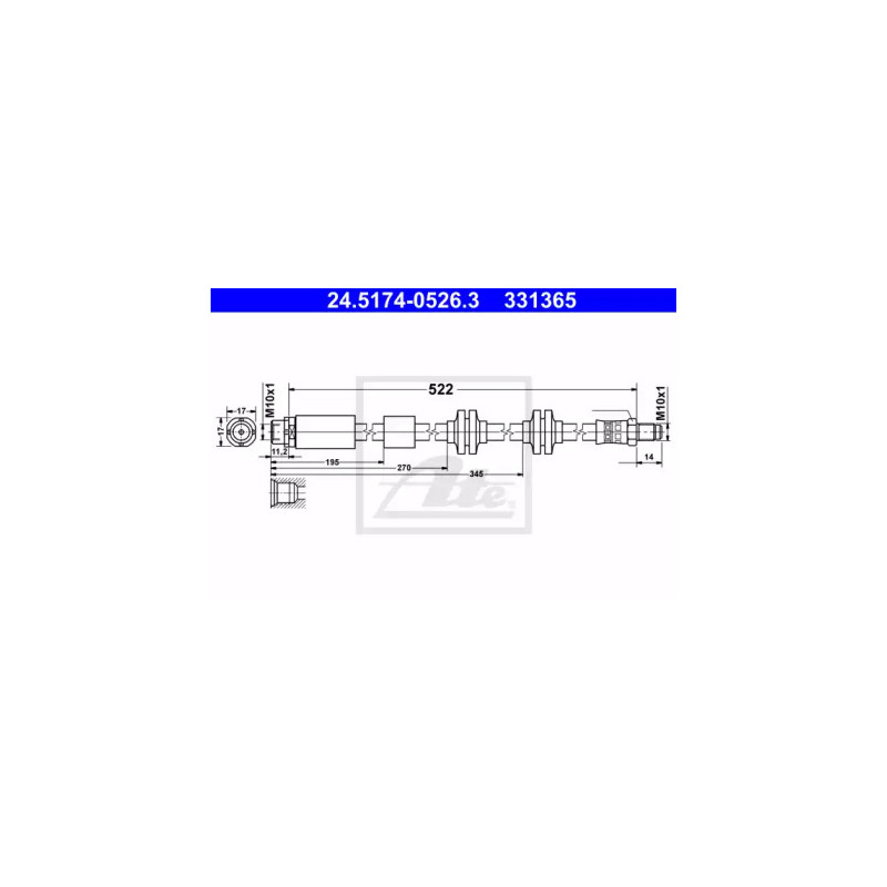 Stabdžių žarnelė  ATE 24.5174-0526.3