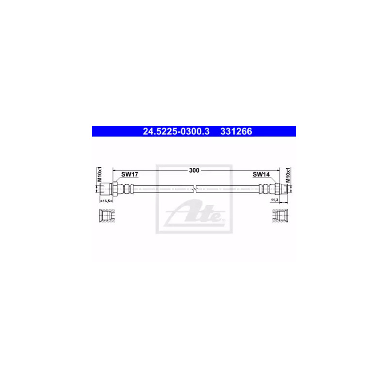 Stabdžių žarnelė  ATE 24.5225-0300.3
