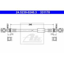 Stabdžių žarnelė  ATE 24.5239-0240.3