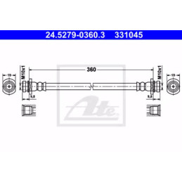 Stabdžių žarnelė  ATE 24.5279-0360.3
