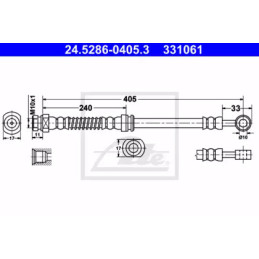 Stabdžių žarnelė  ATE 24.5286-0405.3