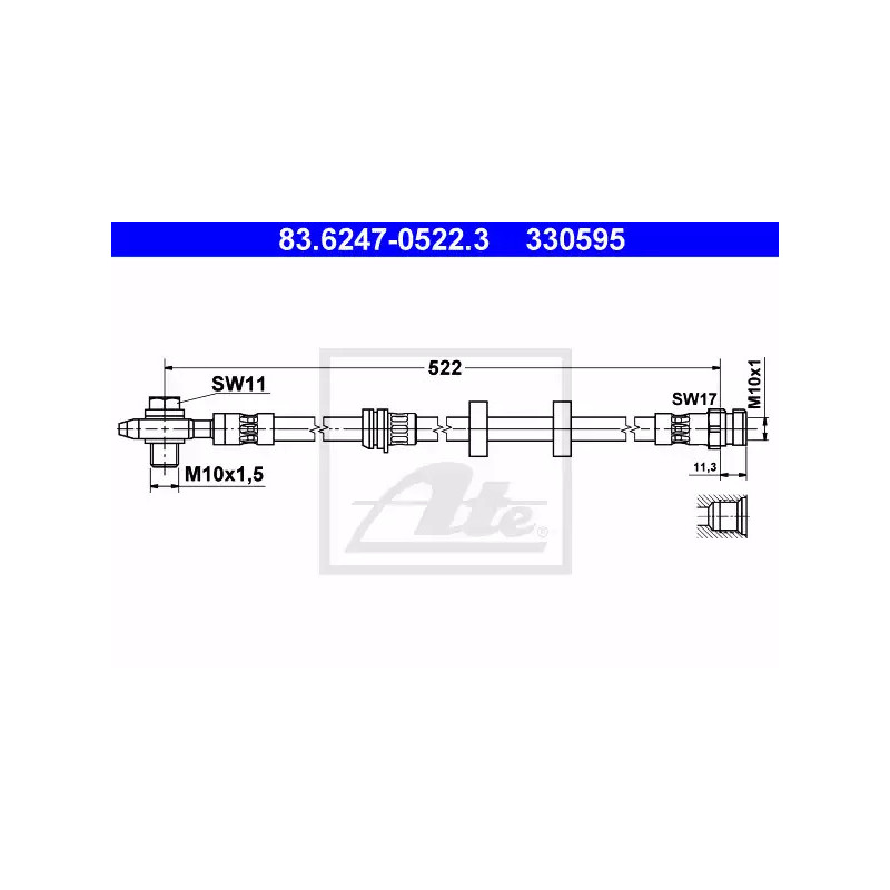 Stabdžių žarnelė  ATE 83.6247-0522.3