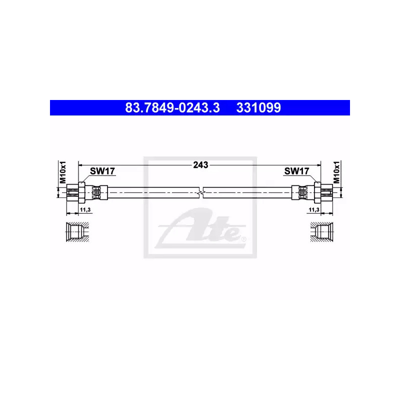 Stabdžių žarnelė  ATE 83.7849-0243.3