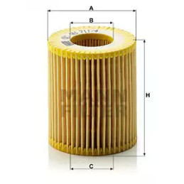 Alyvos filtras  MANN-FILTER HU 711/4 x