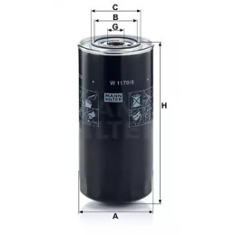 Alyvos filtras  MANN-FILTER W 1170