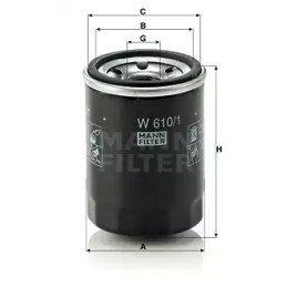 Alyvos filtras  MANN-FILTER W 610/1