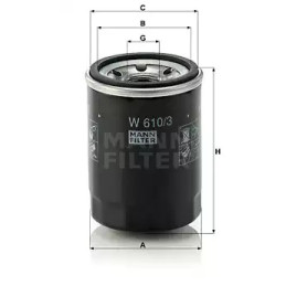 Alyvos filtras  MANN-FILTER W 610/3