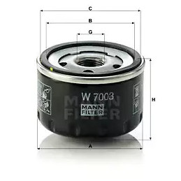 Alyvos filtras  MANN-FILTER W 7003