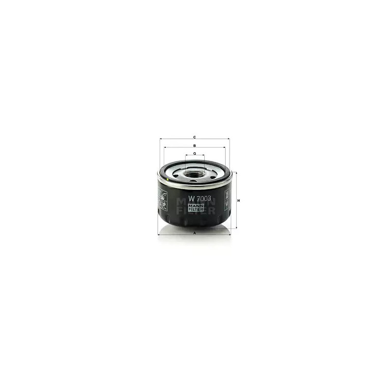 Alyvos filtras  MANN-FILTER W 7003