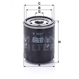 Alyvos filtras  MANN-FILTER W 7037