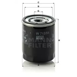 Alyvos filtras  MANN-FILTER W 712/54