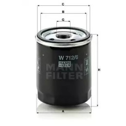 Alyvos filtras  MANN-FILTER W 712/6