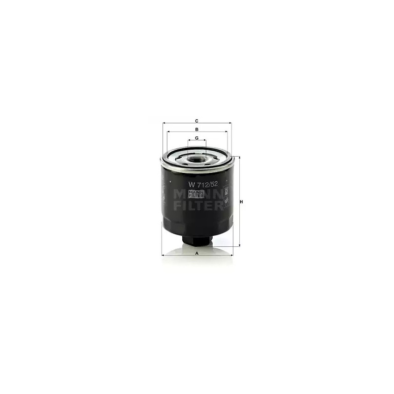 Alyvos filtras  MANN-FILTER W 712/52