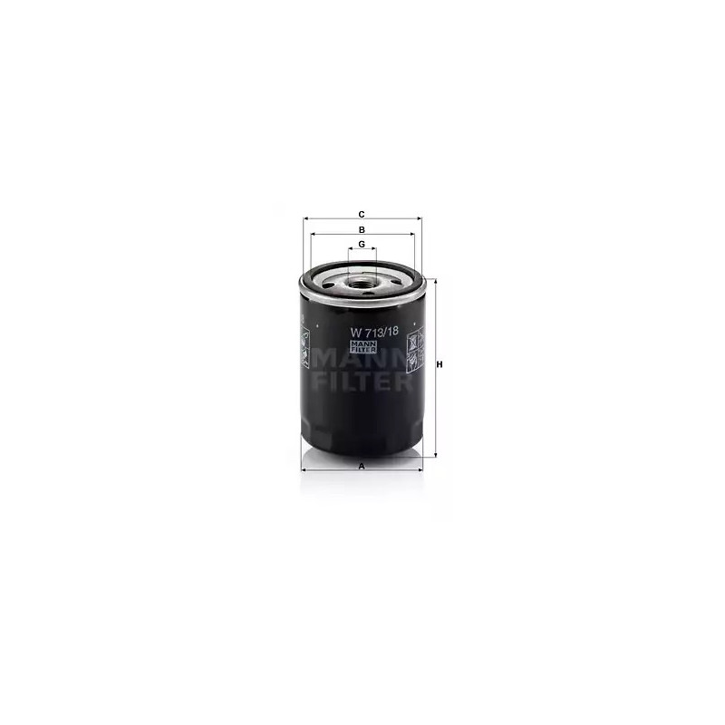 Alyvos filtras  MANN-FILTER W 713/18