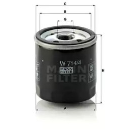 Alyvos filtras  MANN-FILTER W 714/4