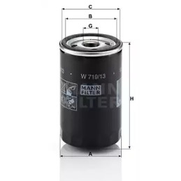 Alyvos filtras  MANN-FILTER W 719/13