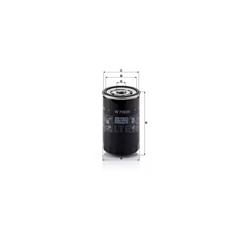 Alyvos filtras  MANN-FILTER W 719/36