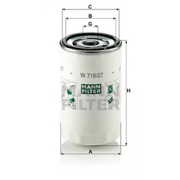 Alyvos filtras  MANN-FILTER W 719/27