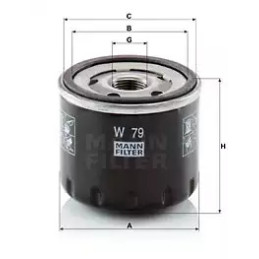 Alyvos filtras  MANN-FILTER W 79