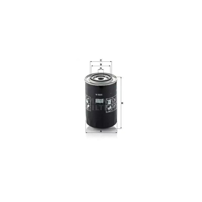 Alyvos filtras  MANN-FILTER W 8005