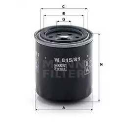 Alyvos filtras  MANN-FILTER W 815/81