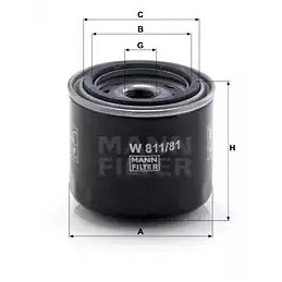 Alyvos filtras  MANN-FILTER W 811/81